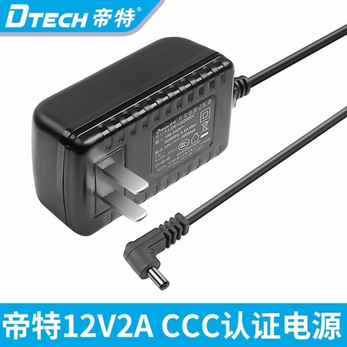 DTECH/帝特12V2A電源適配器通用監控顯示器電源DC3.5 1.35mm移動硬盤